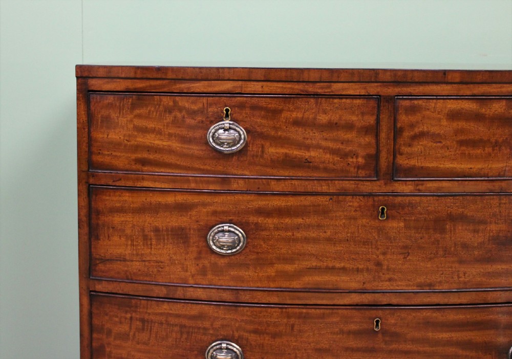 George III Mahogany Bow Chest of Drawers View VII