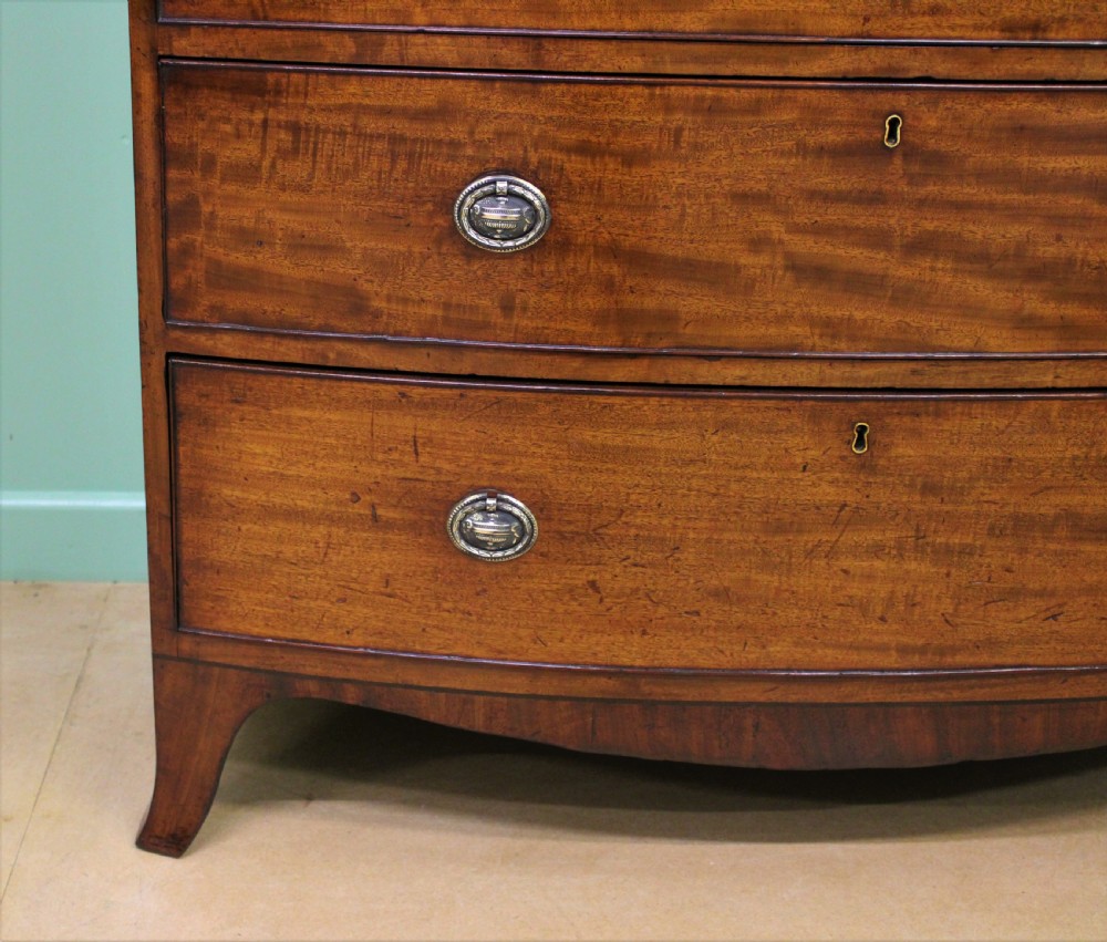 George III Mahogany Bow Chest of Drawers View VIII