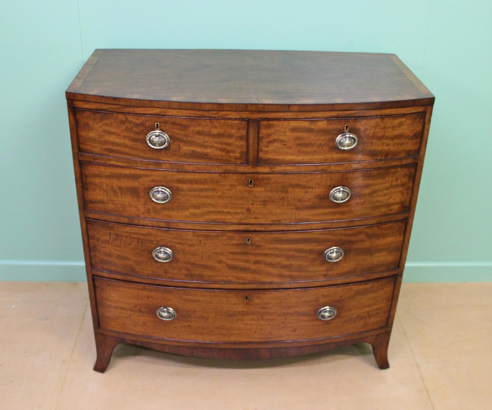 George III Mahogany Bow Chest of Drawers View XX
