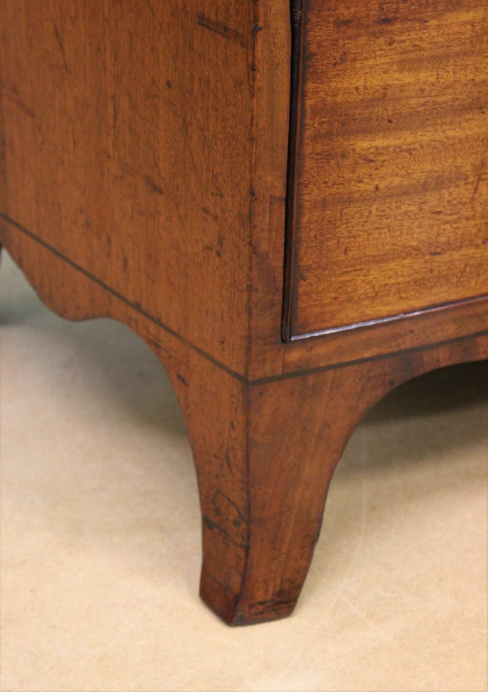George III Mahogany Bow Chest of Drawers View XXVII