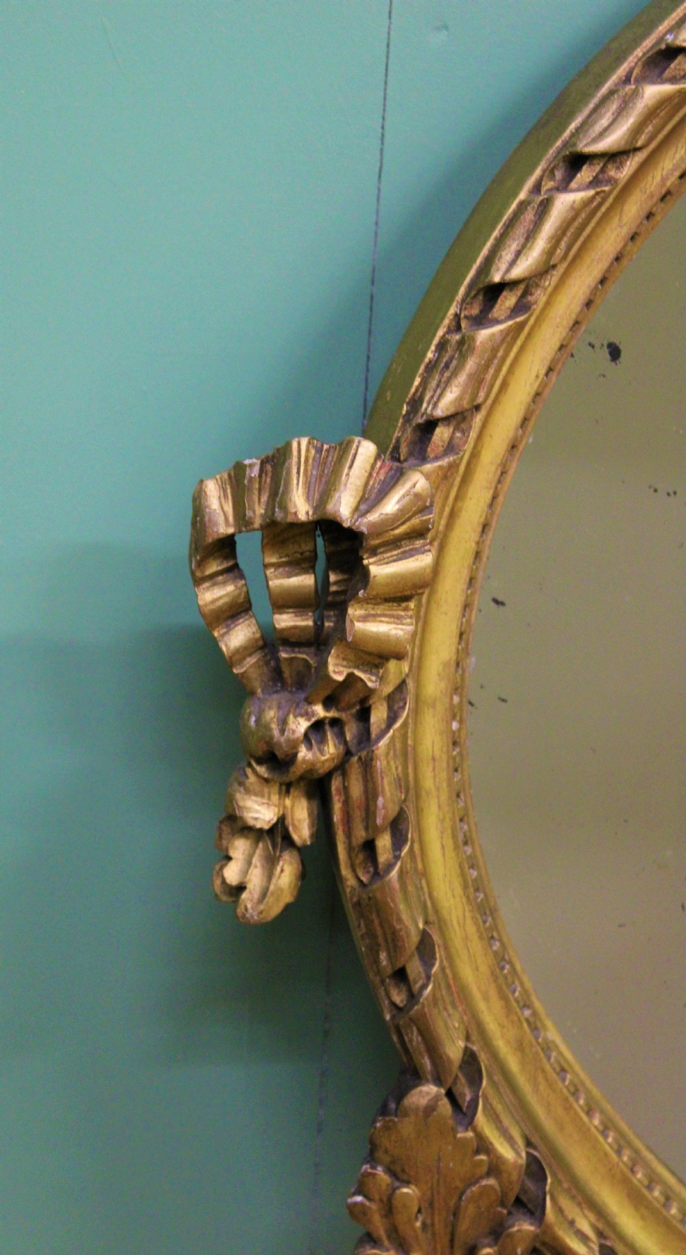 Large Oval Neo-Classical Gilt Wall Mirror View III