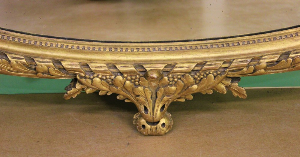 Large Oval Neo-Classical Gilt Wall Mirror View IV