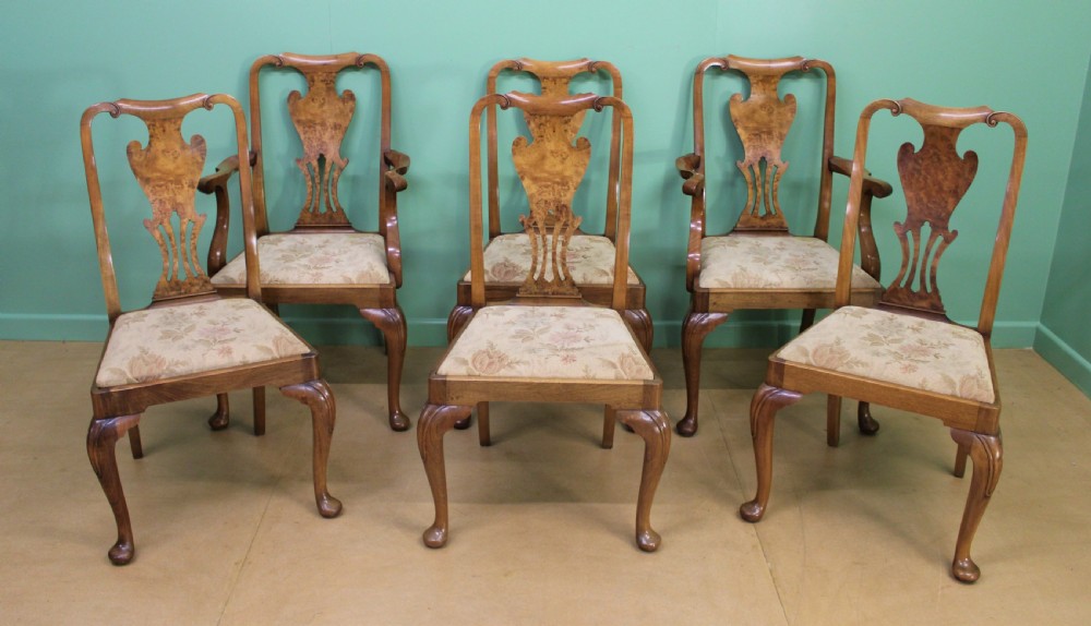 Burr Walnut Dining Suite by Maple and Co View II