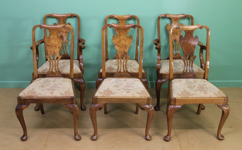 Burr Walnut Dining Suite by Maple and Co View XVIII