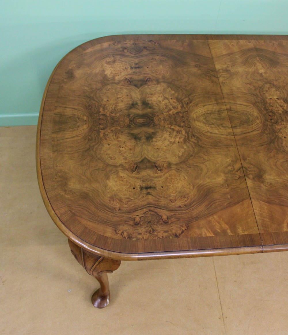 Burr Walnut Dining Suite by Maple and Co View XXIX