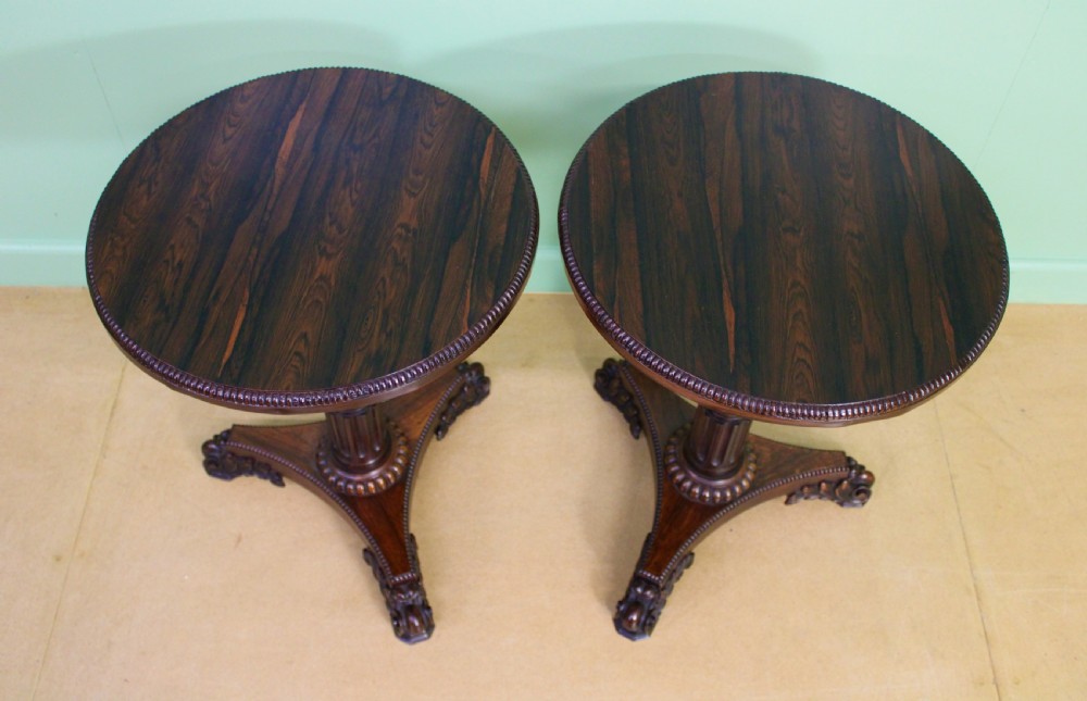 Pair of Regency Rosewood Wine Tables by Gillows View III