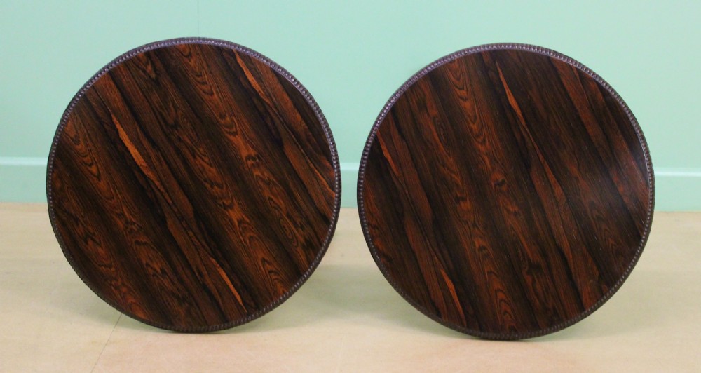 Pair of Regency Rosewood Wine Tables by Gillows View V