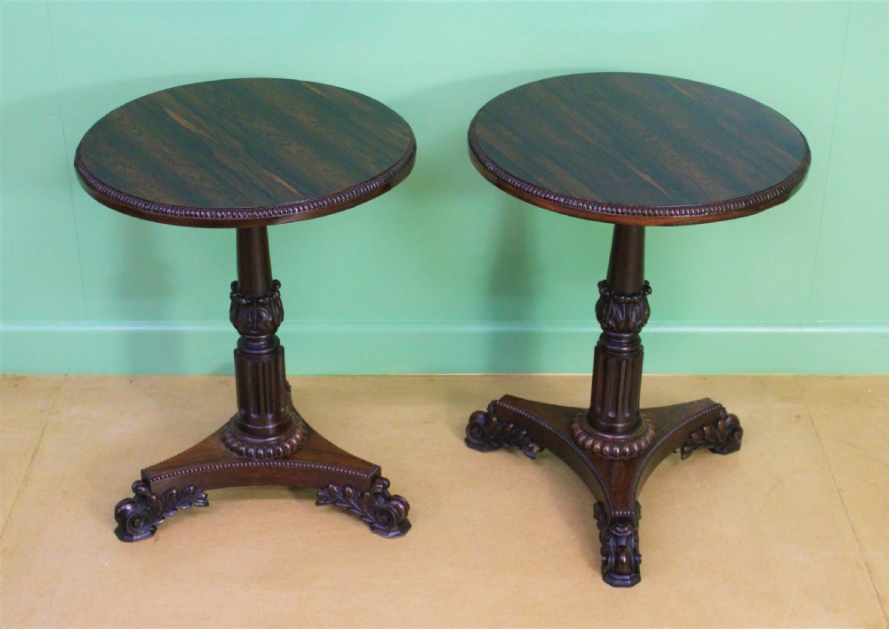 Pair of Regency Rosewood Wine Tables by Gillows View VI