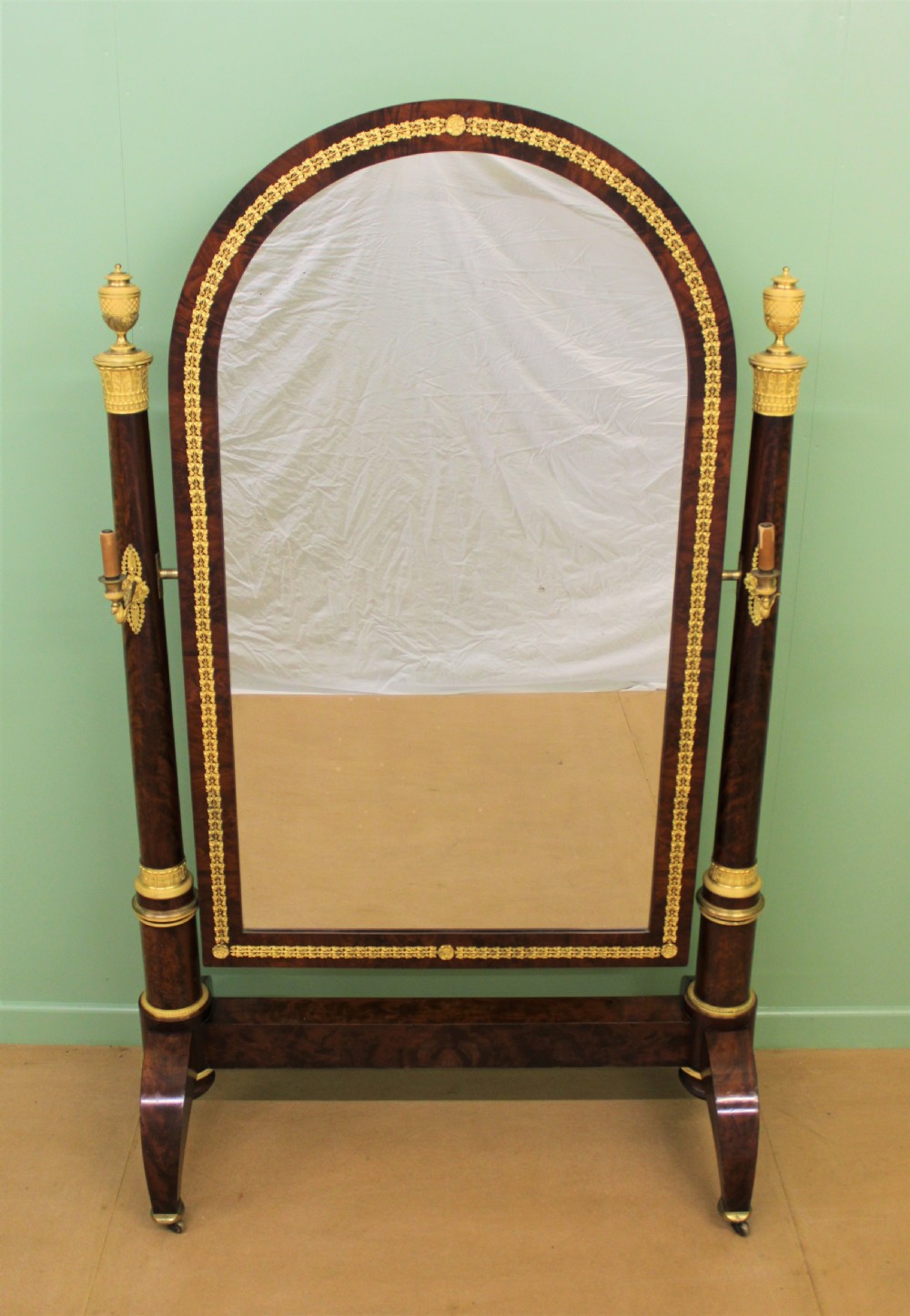 Substantial French Empire Period Cheval Mirror View II
