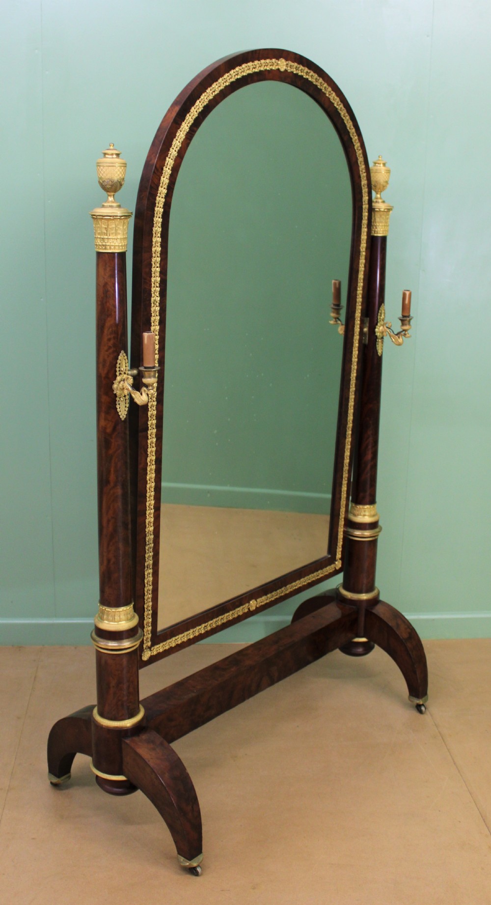 Substantial French Empire Period Cheval Mirror View XIV