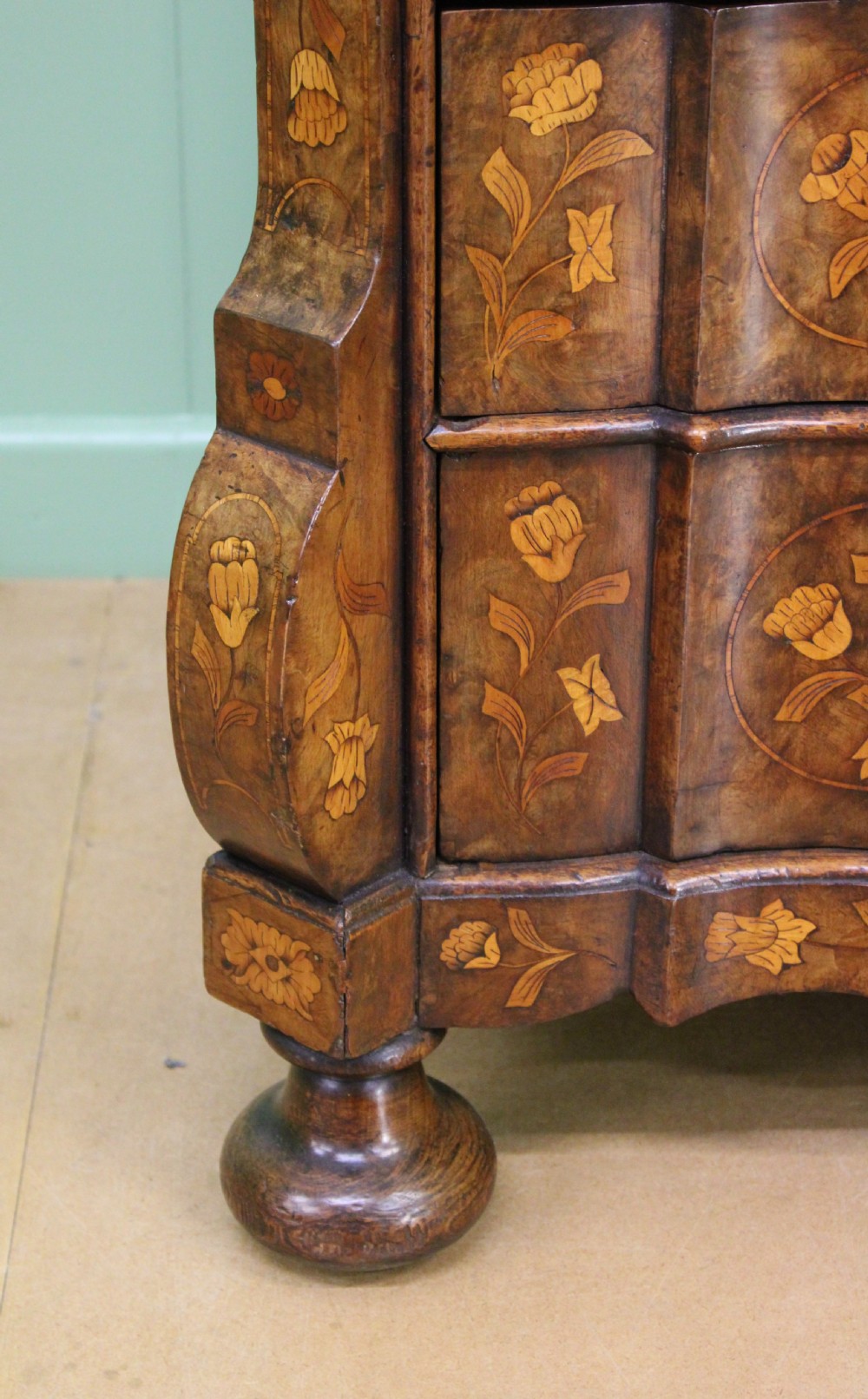 Late 18th C. Dutch Walnut Marquetry Bureau View VI