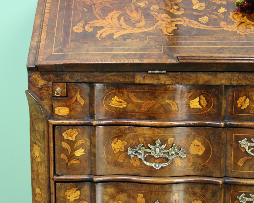 Late 18th C. Dutch Walnut Marquetry Bureau View VII