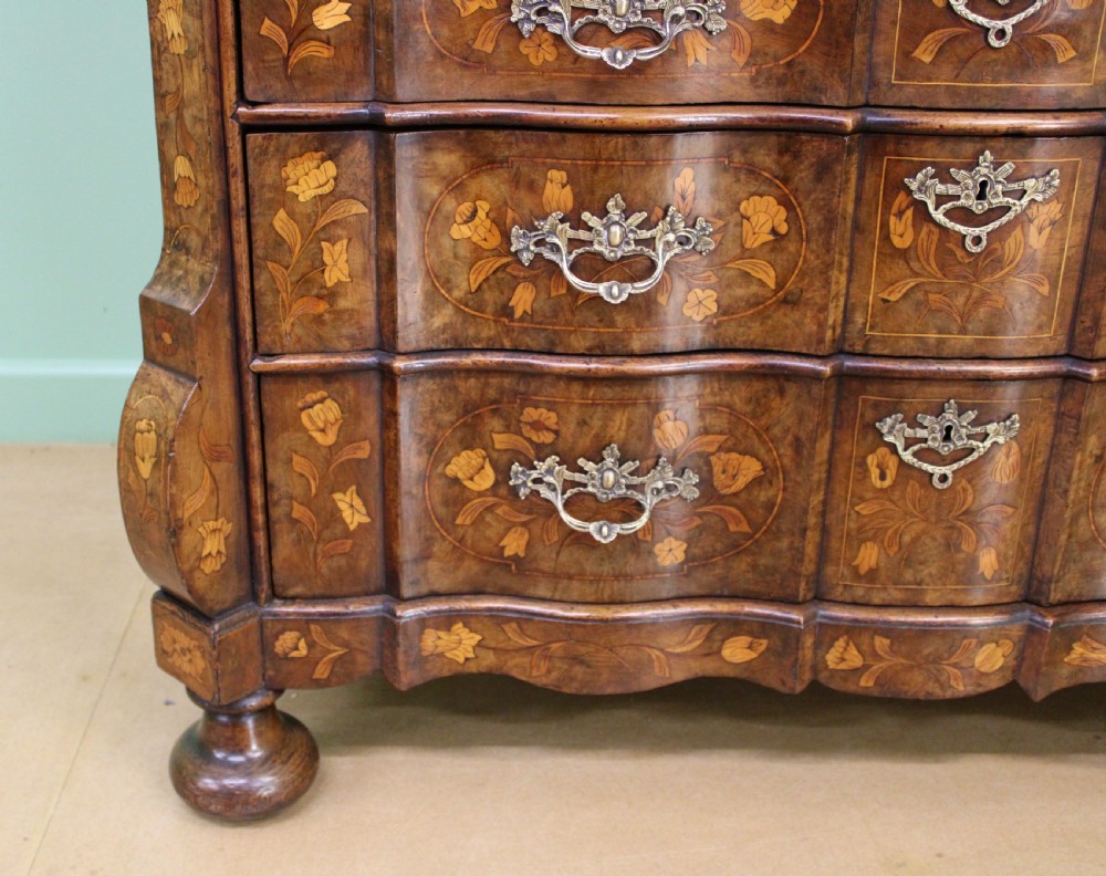 Late 18th C. Dutch Walnut Marquetry Bureau View VIII