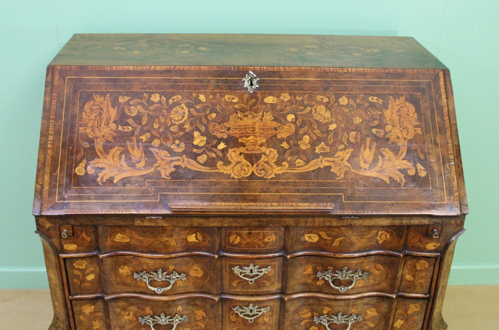 Late 18th C. Dutch Walnut Marquetry Bureau View IX