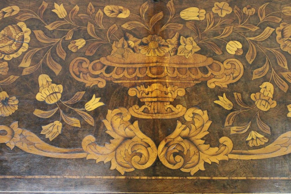 Late 18th C. Dutch Walnut Marquetry Bureau View X