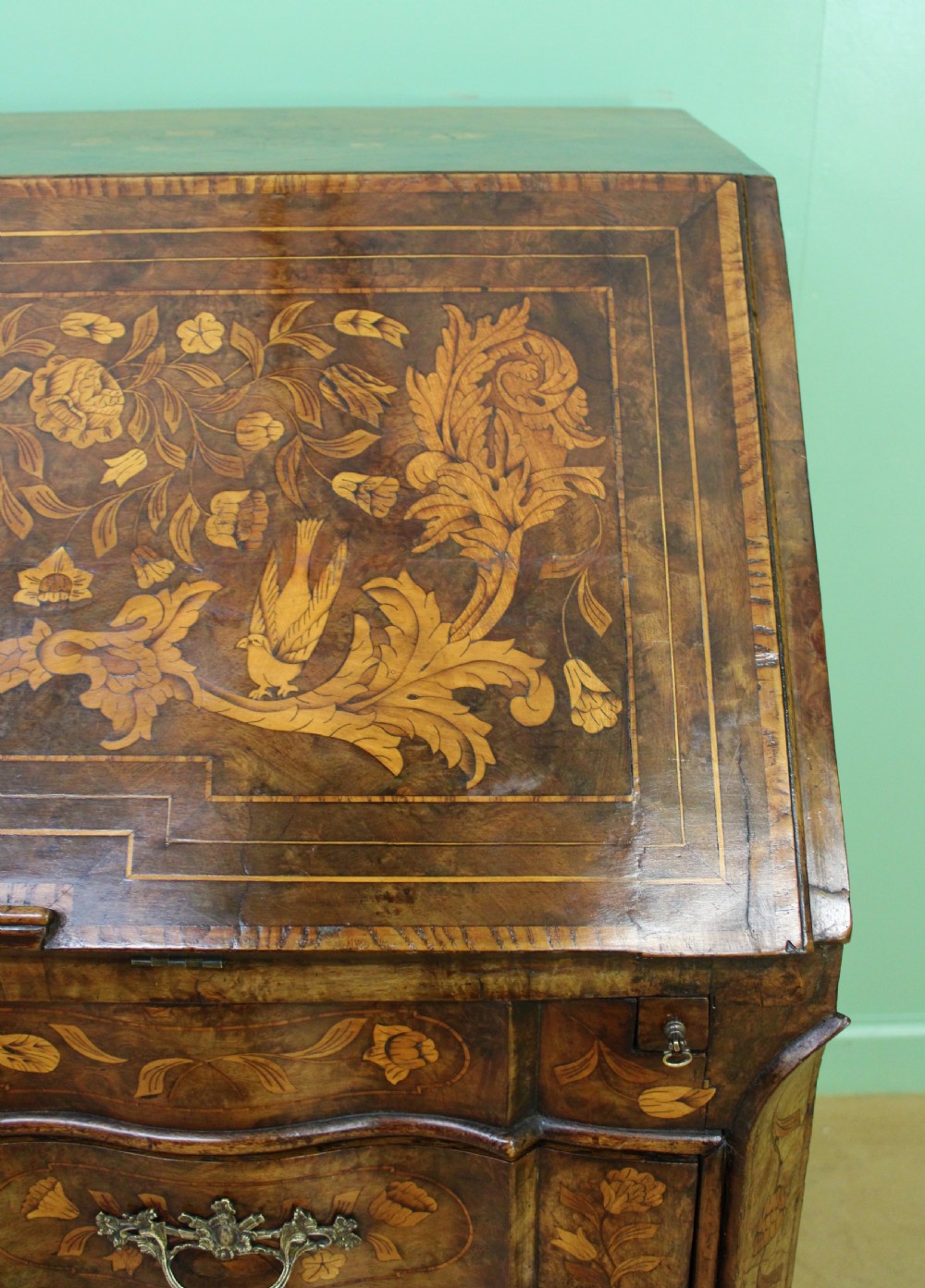 Late 18th C. Dutch Walnut Marquetry Bureau View XI