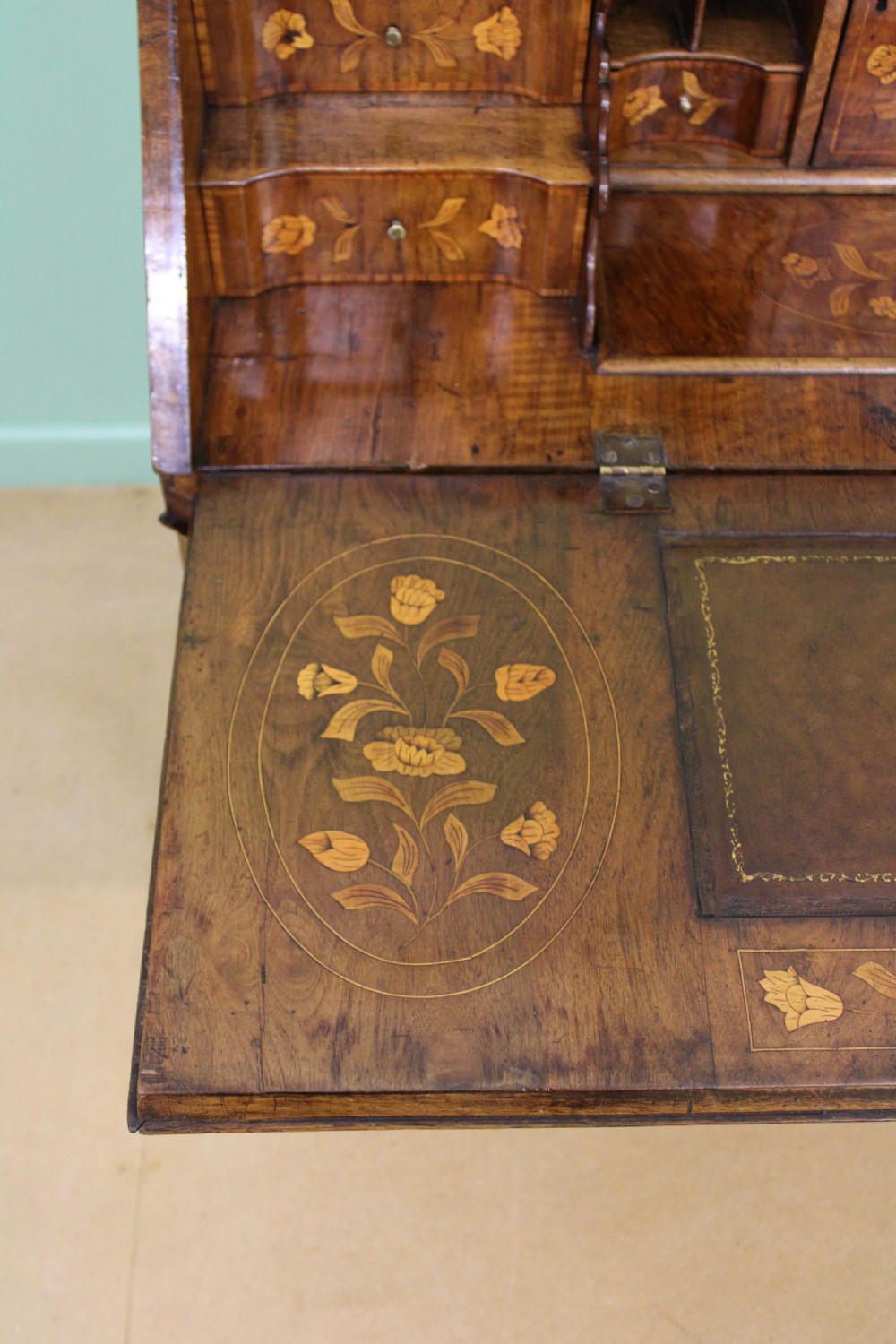 Late 18th C. Dutch Walnut Marquetry Bureau View XV