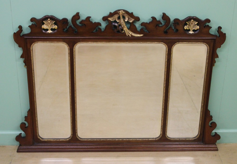 Chippendale Style Overmantle Mirror