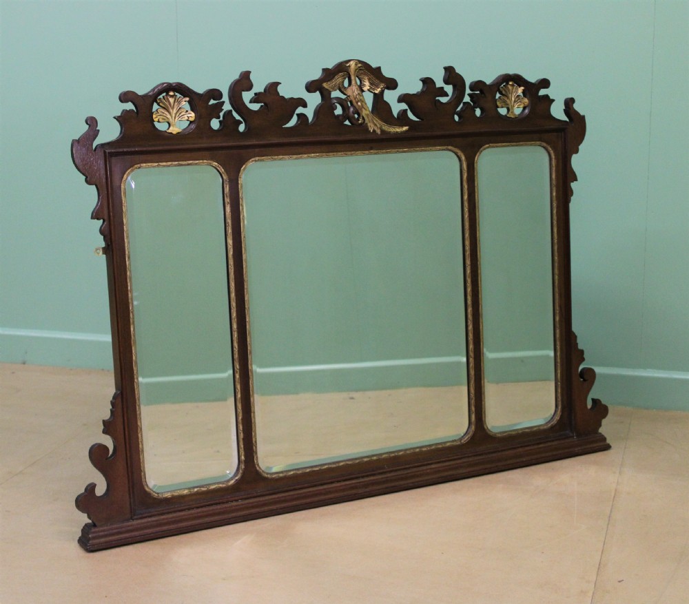 Chippendale Style Overmantle Mirror View V