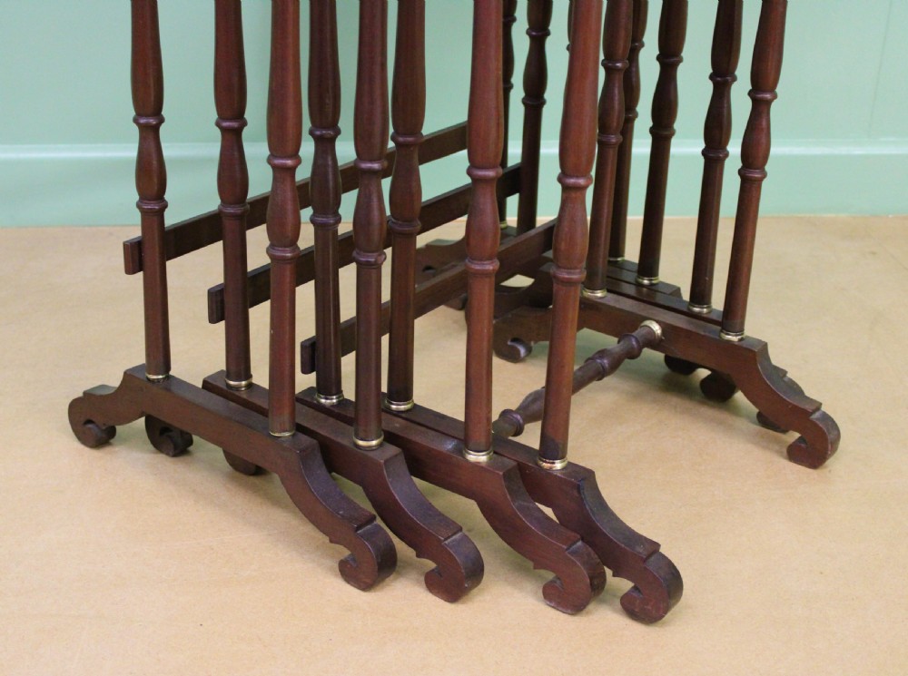 Nest of 4 Marquetry Inlaid Tables View XI