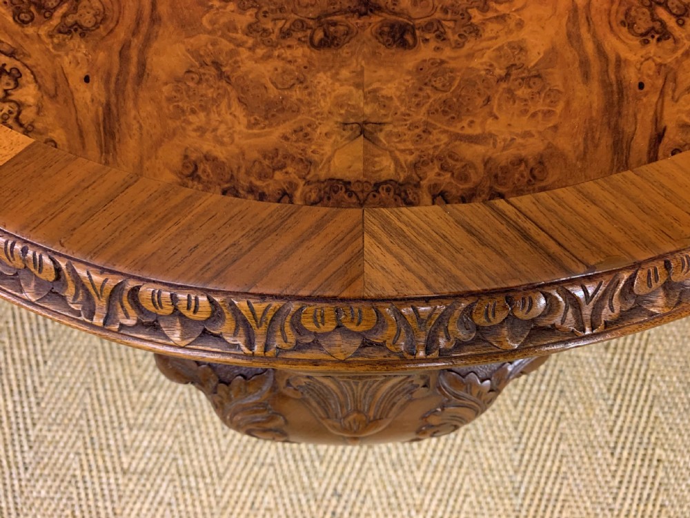Round Burr Walnut Coffee Table View VII