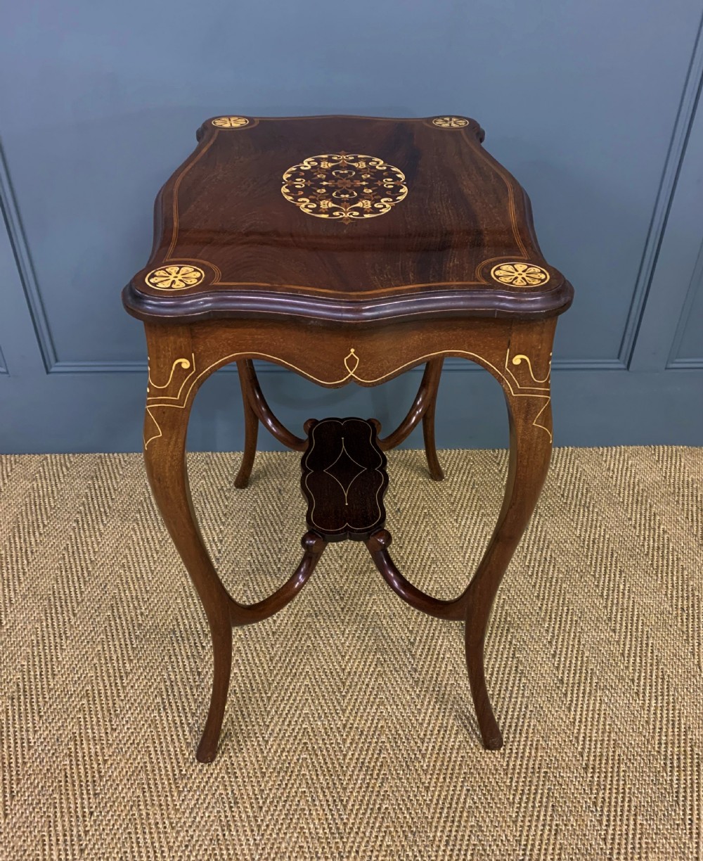 Late Victorian Inlaid Mahogany Occasional Table View IX
