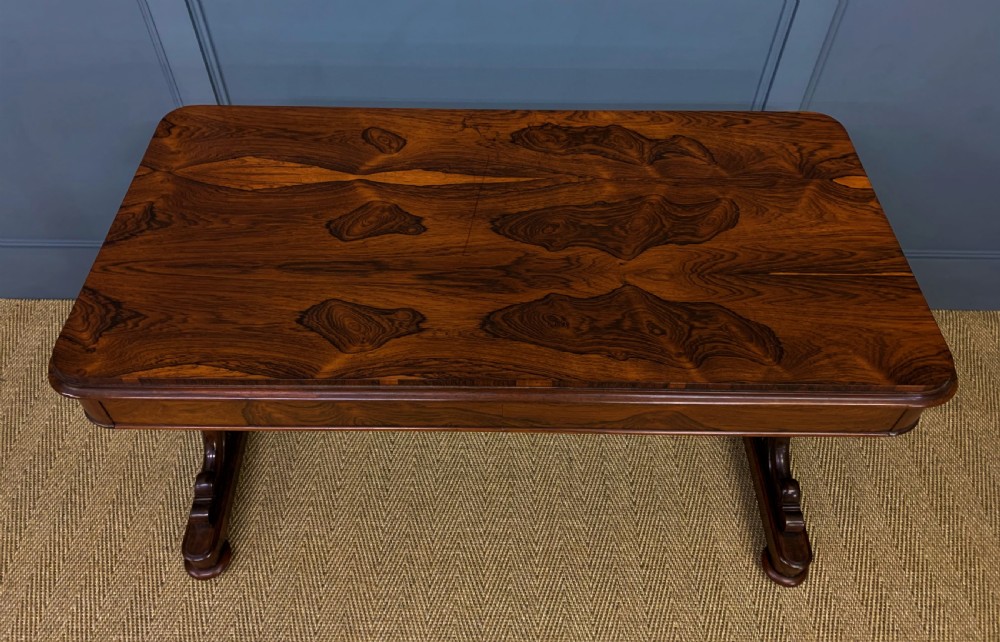 William IV Rosewood Library Stretcher Table View III
