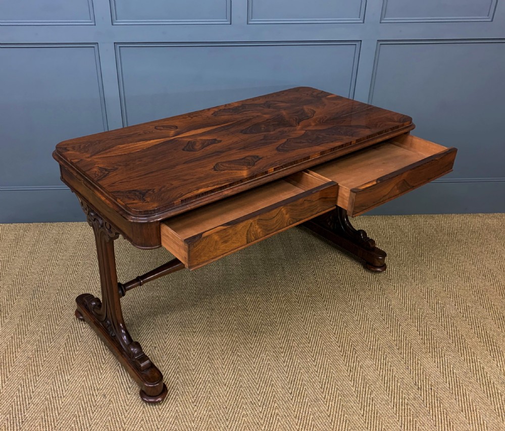 William IV Rosewood Library Stretcher Table View IV