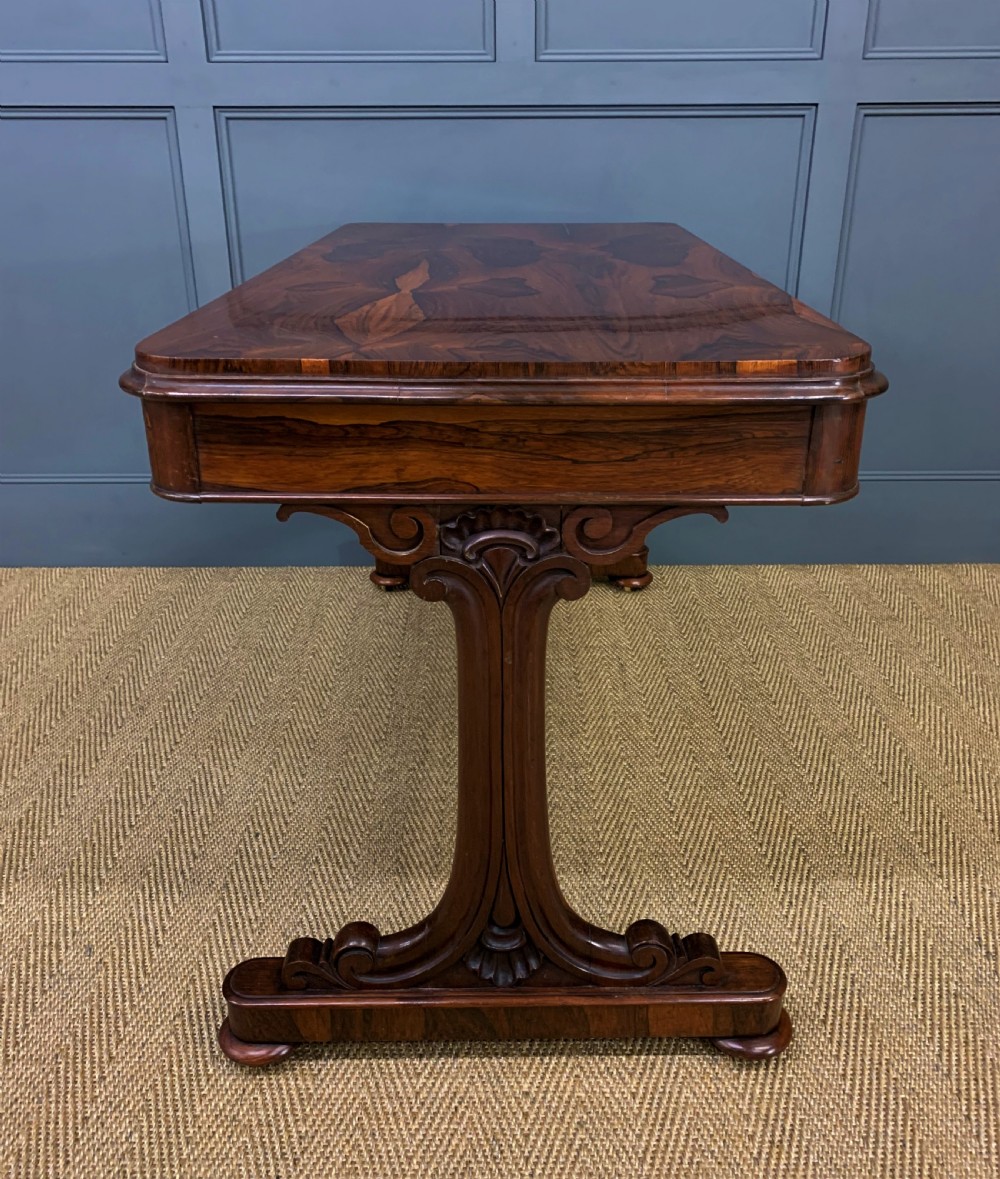 William IV Rosewood Library Stretcher Table View V