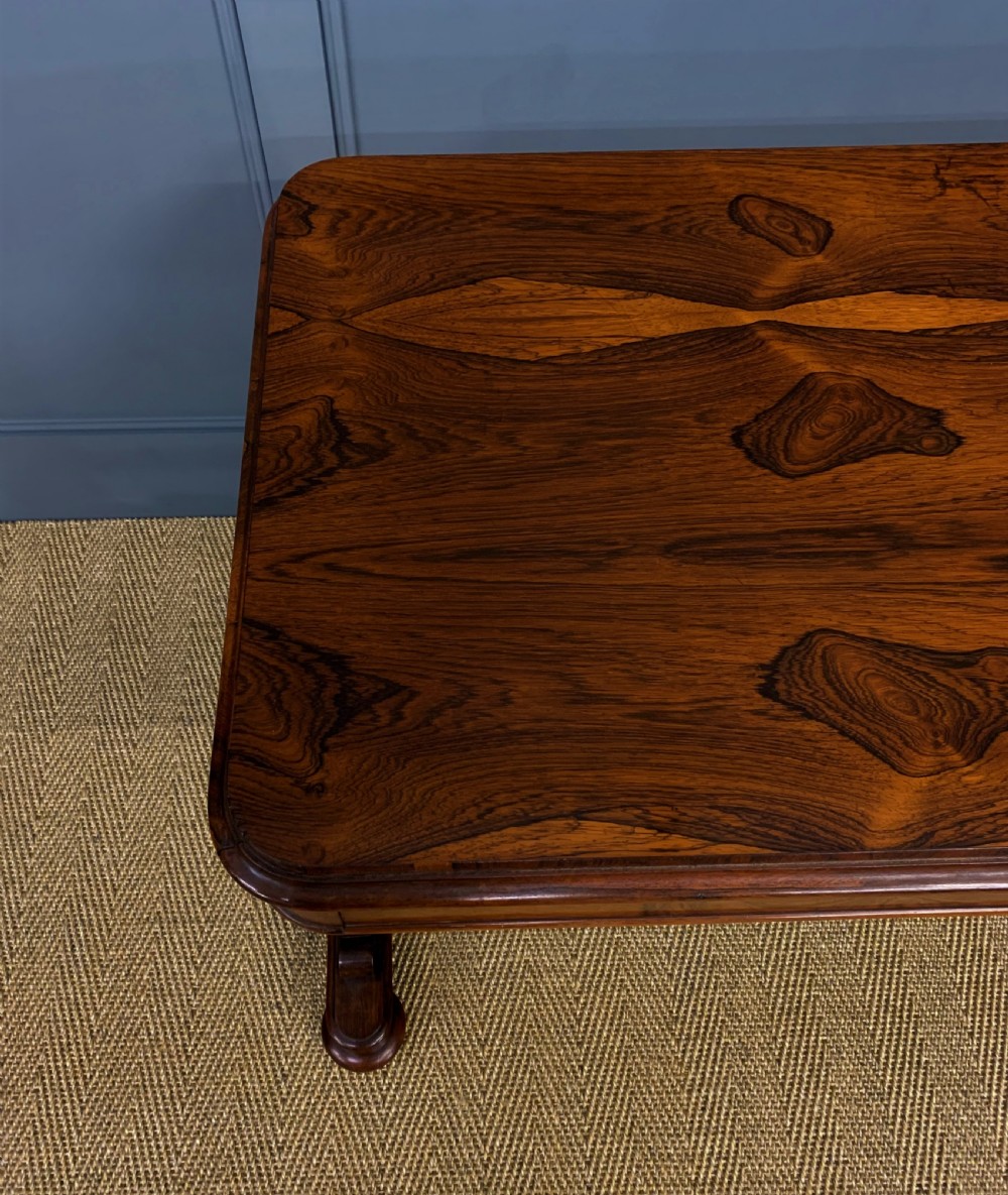 William IV Rosewood Library Stretcher Table View VII