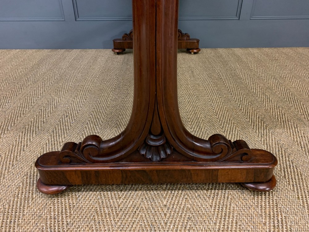 William IV Rosewood Library Stretcher Table View XIV