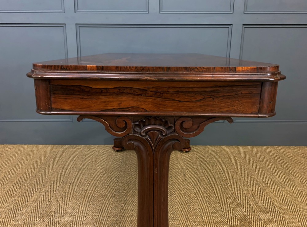 William IV Rosewood Library Stretcher Table View XV