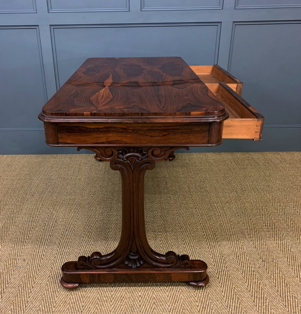 William IV Rosewood Library Stretcher Table View XVI
