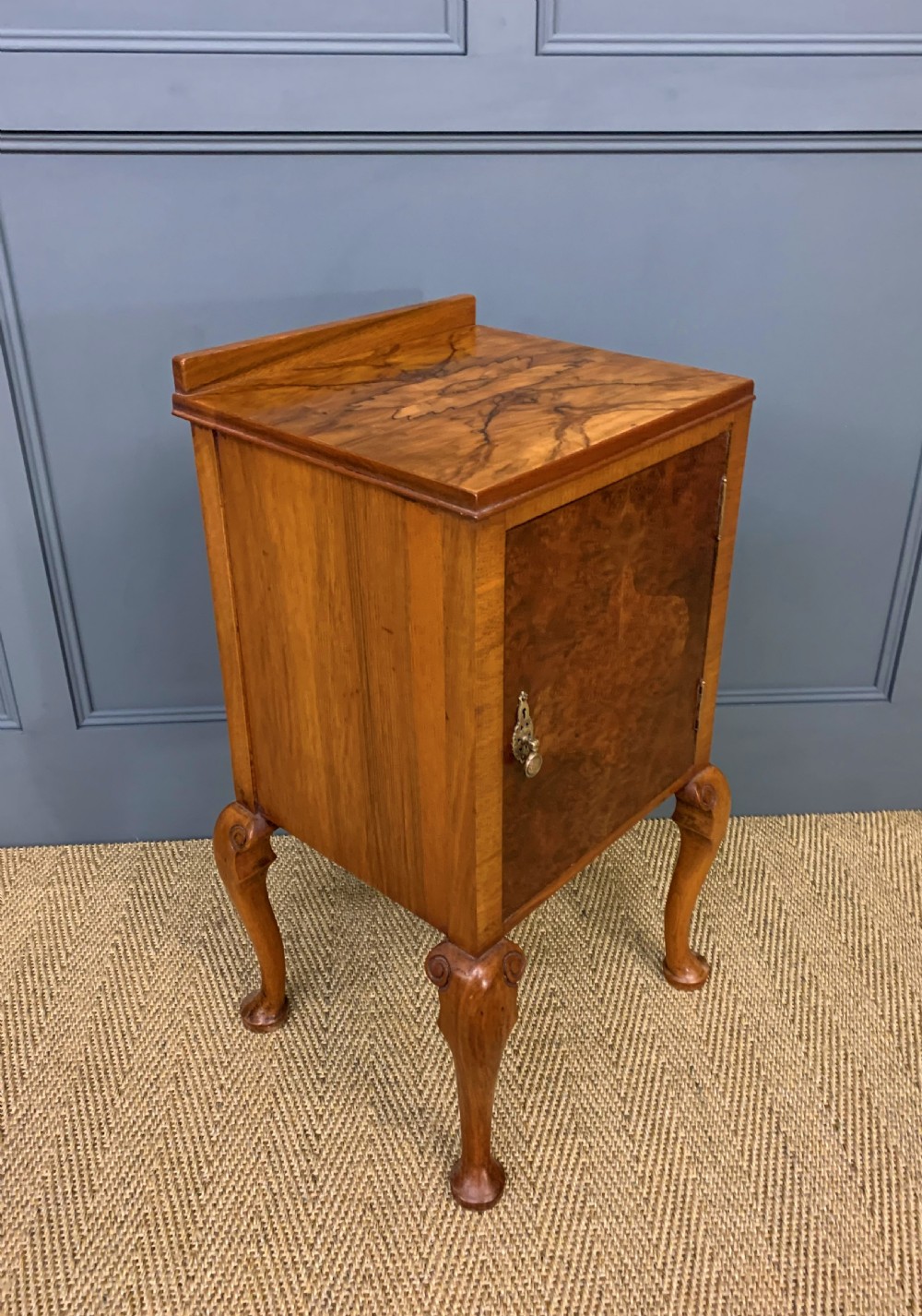 Pair of Burr Walnut Bedside Cupboards View V