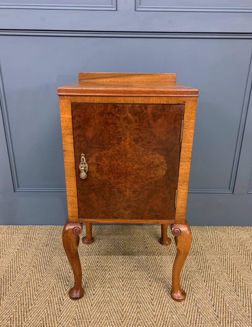 Pair of Burr Walnut Bedside Cupboards View X