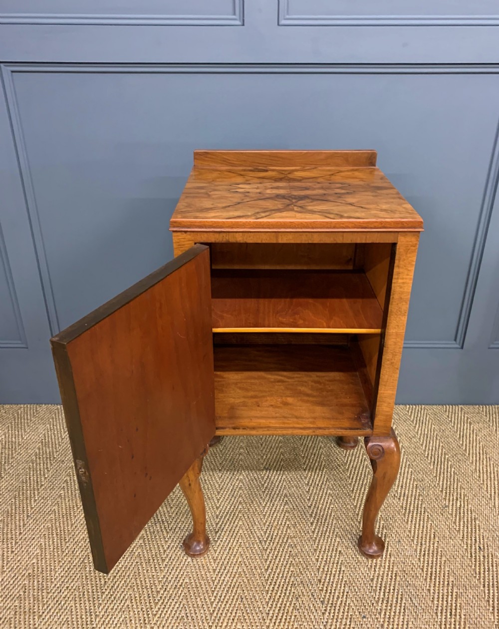Pair of Burr Walnut Bedside Cupboards View XII