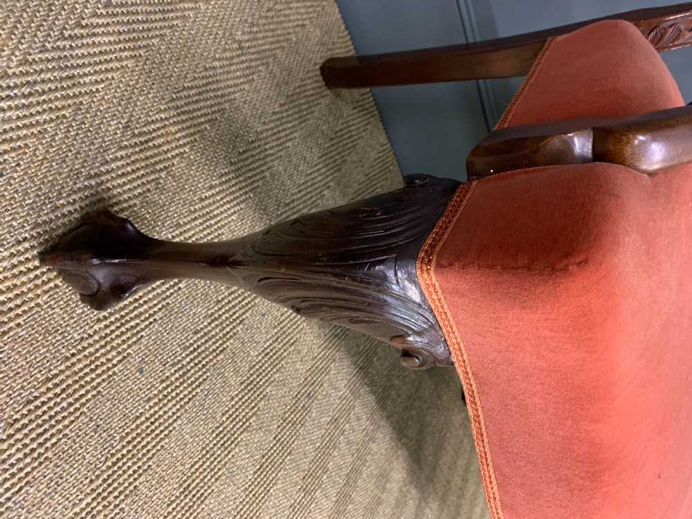 Chippendale Design Mahogany Settee Bench View III