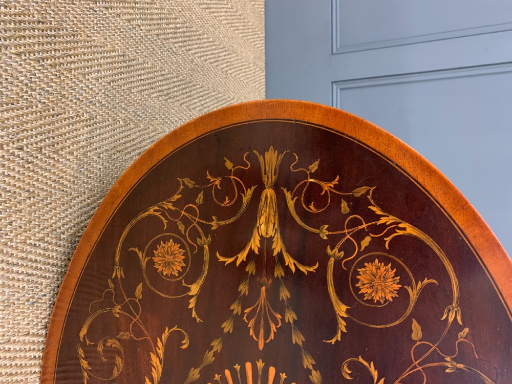 Inlaid Mahogany Oval Occasional Table View VII