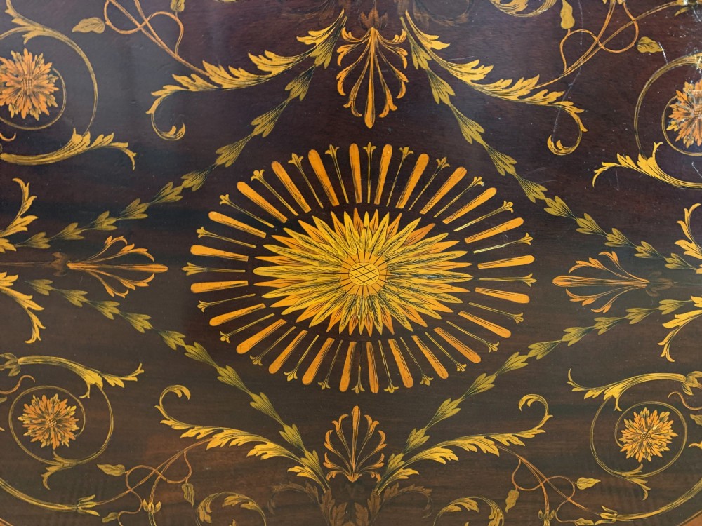 Inlaid Mahogany Oval Occasional Table View VIII