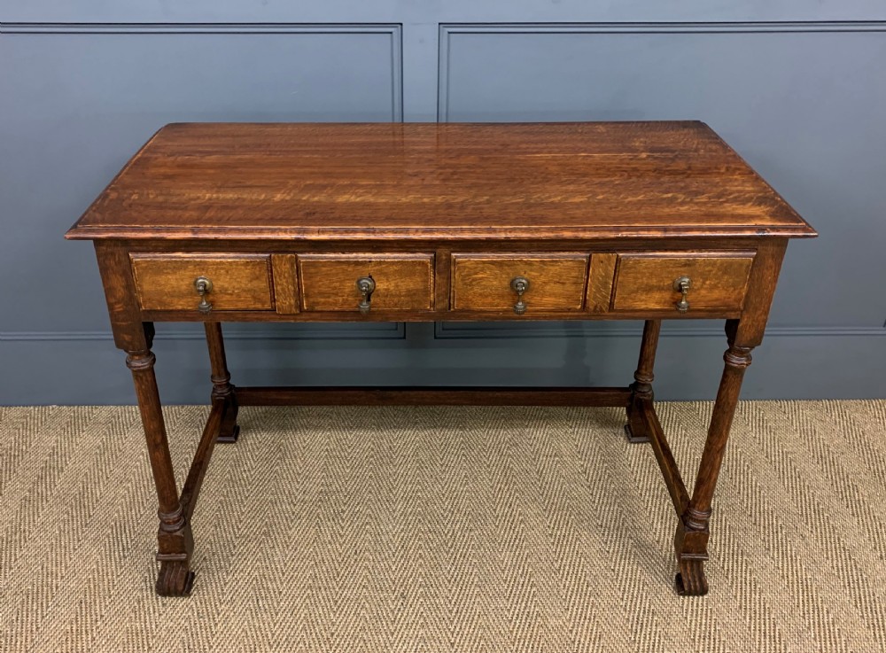Two Drawer Oak Side Table View II