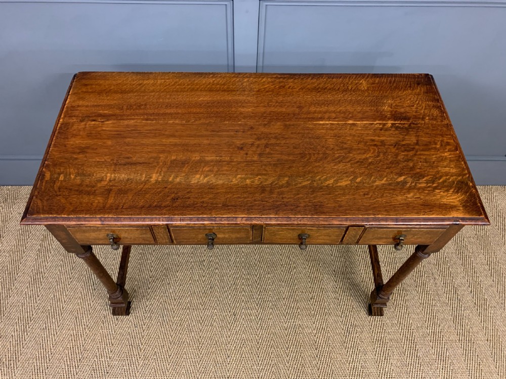 Two Drawer Oak Side Table View III