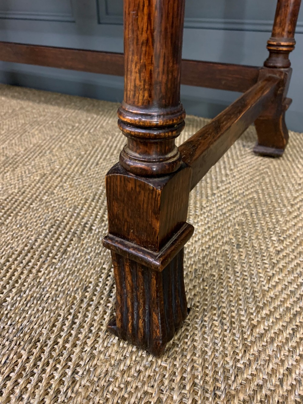 Two Drawer Oak Side Table View IV