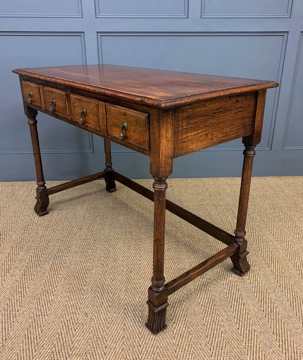 Two Drawer Oak Side Table View IX