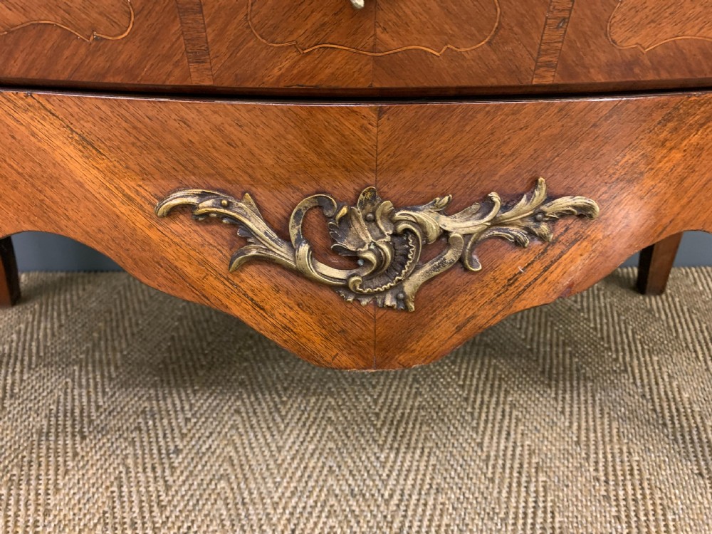 French Kingwood Marble Topped Bombe Commode View VII