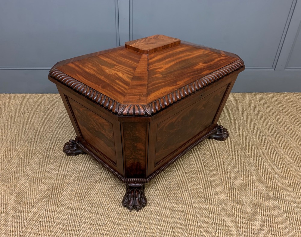 Large Regency Flame Mahogany Wine Cooler View IV