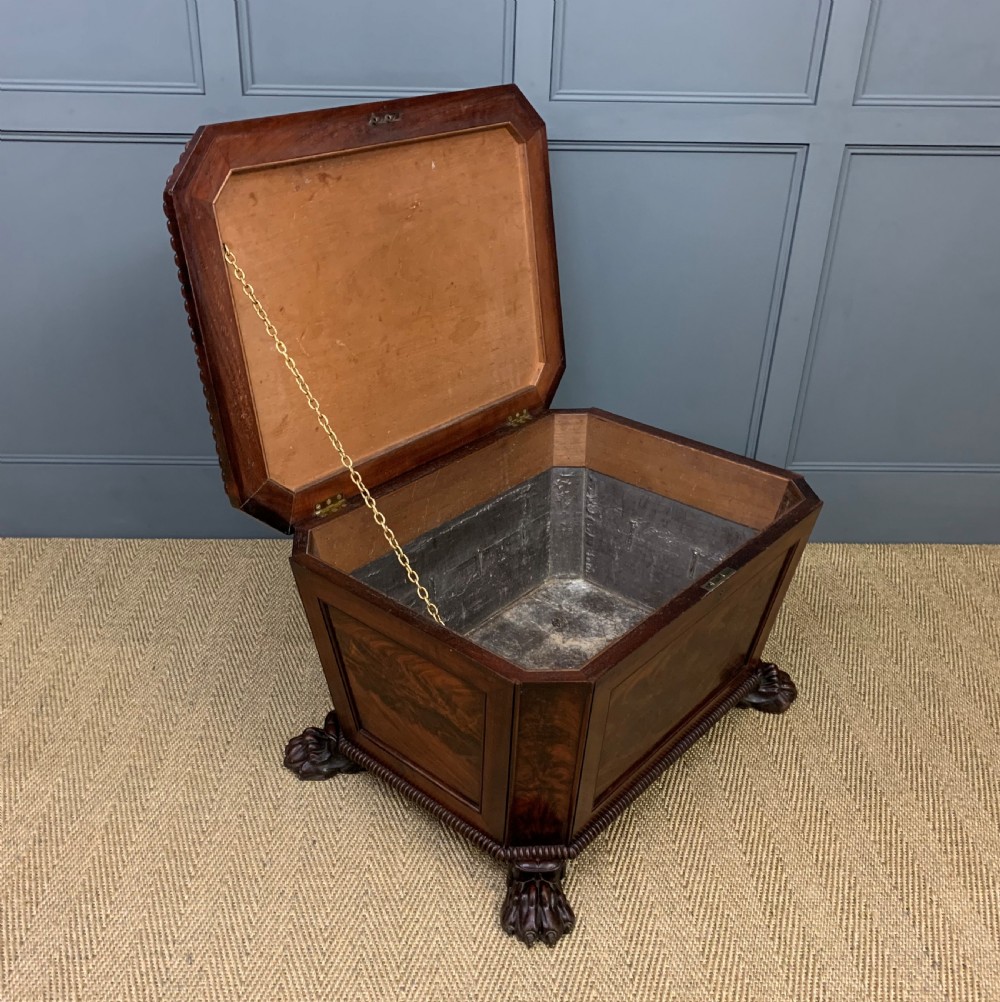 Large Regency Flame Mahogany Wine Cooler View V
