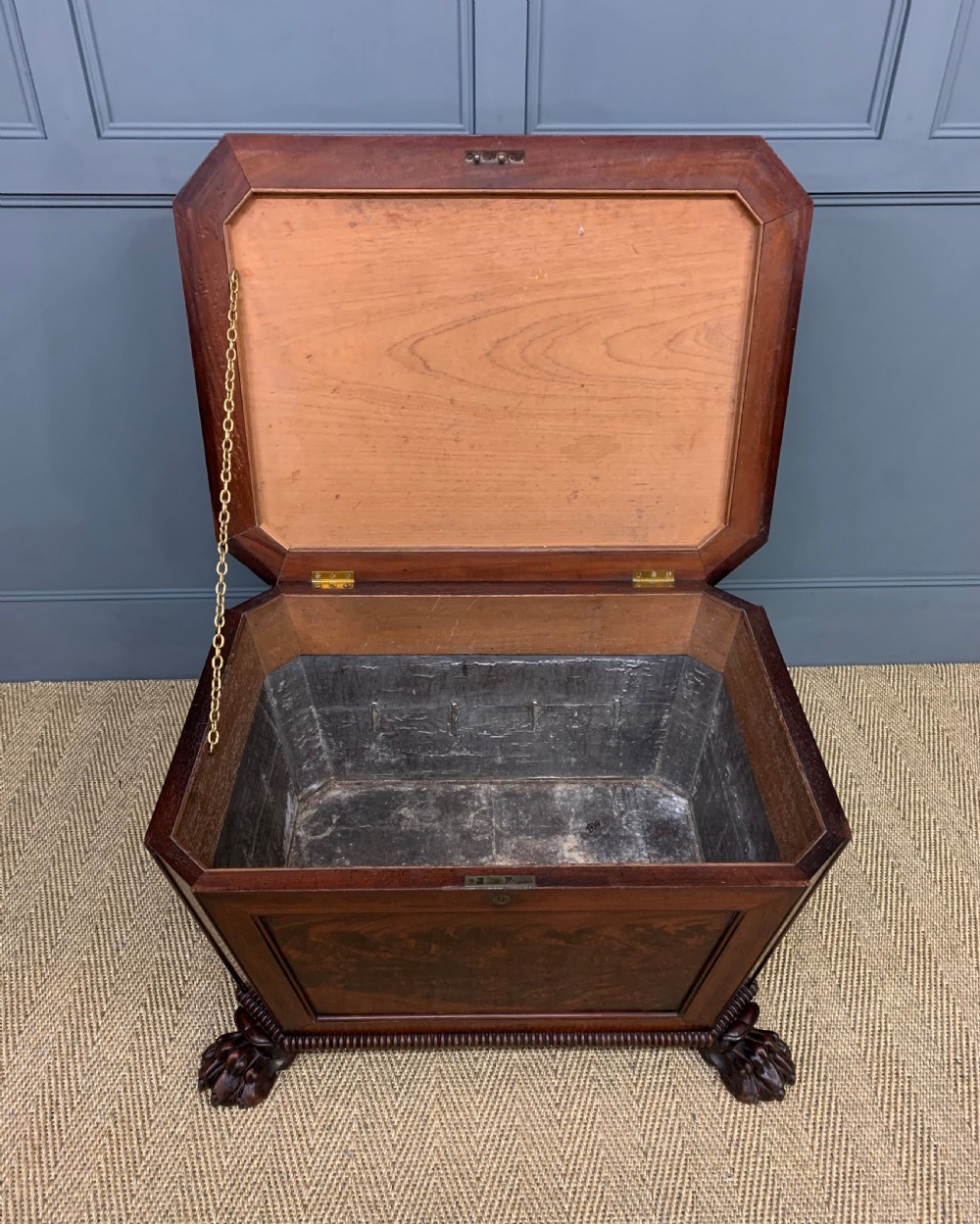 Large Regency Flame Mahogany Wine Cooler View VI