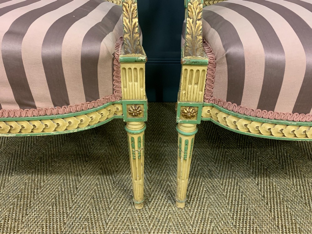 Pair of Upholstered French Armchairs View III