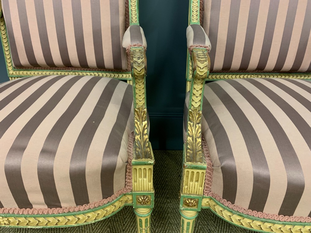 Pair of Upholstered French Armchairs View VII