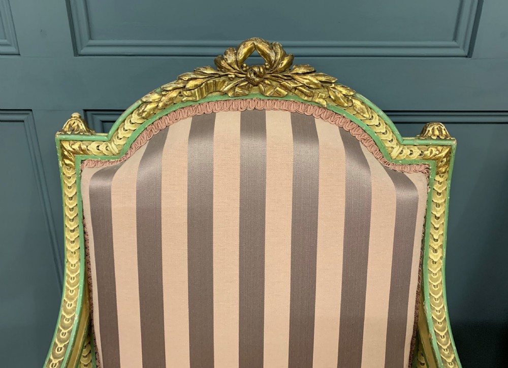 Pair of Upholstered French Armchairs View VIII